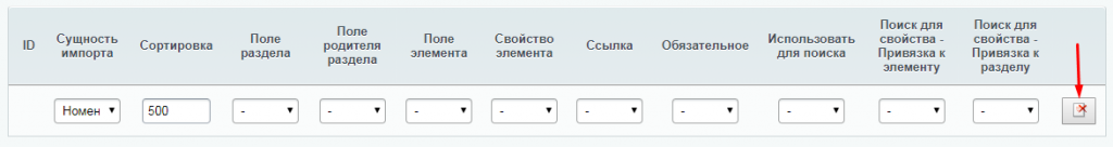 Редактирование сопоставления Редактирование сопоставления